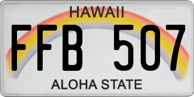 HI license plate FFB507