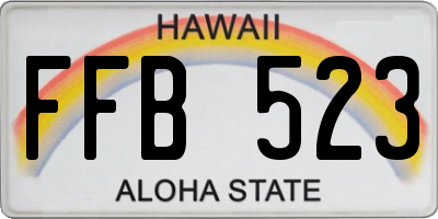 HI license plate FFB523