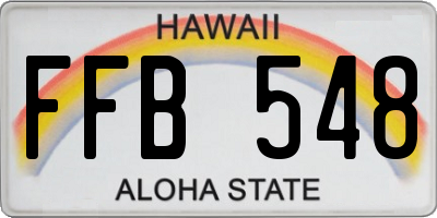 HI license plate FFB548