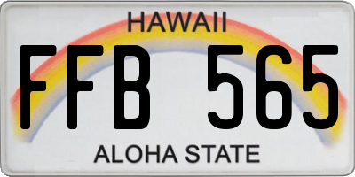 HI license plate FFB565