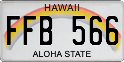 HI license plate FFB566