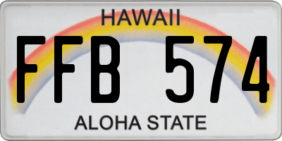 HI license plate FFB574