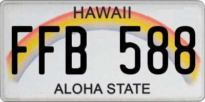 HI license plate FFB588