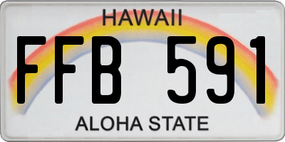 HI license plate FFB591