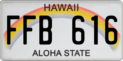 HI license plate FFB616
