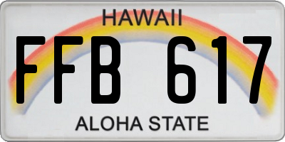 HI license plate FFB617