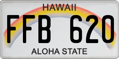 HI license plate FFB620