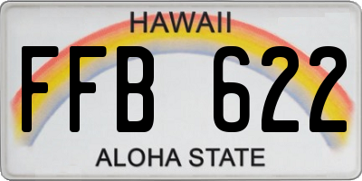 HI license plate FFB622