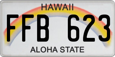 HI license plate FFB623