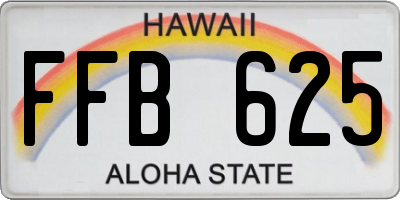HI license plate FFB625