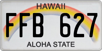 HI license plate FFB627