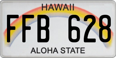 HI license plate FFB628