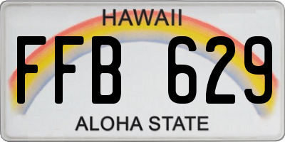 HI license plate FFB629