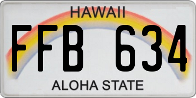 HI license plate FFB634