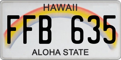 HI license plate FFB635