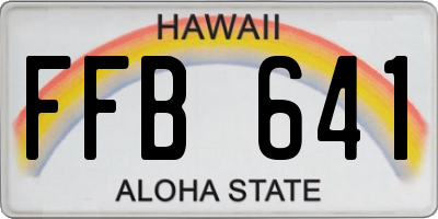 HI license plate FFB641