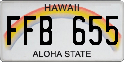 HI license plate FFB655
