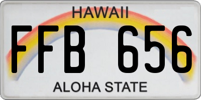HI license plate FFB656