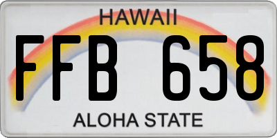 HI license plate FFB658