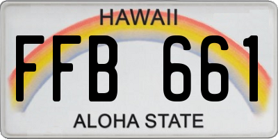 HI license plate FFB661