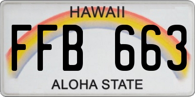 HI license plate FFB663