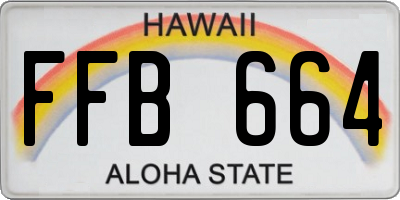HI license plate FFB664