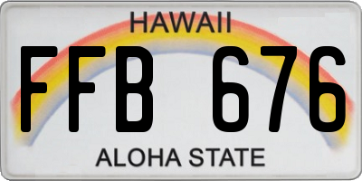 HI license plate FFB676