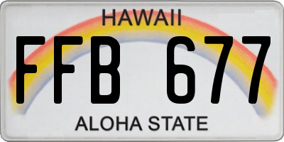 HI license plate FFB677