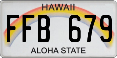 HI license plate FFB679