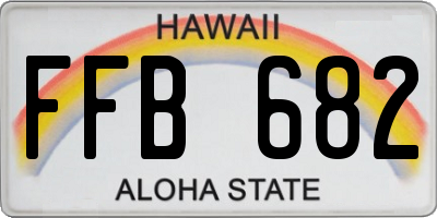 HI license plate FFB682