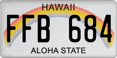 HI license plate FFB684