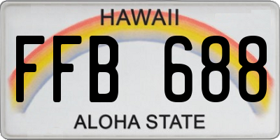 HI license plate FFB688