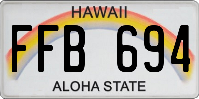 HI license plate FFB694