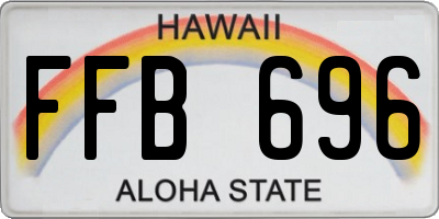 HI license plate FFB696