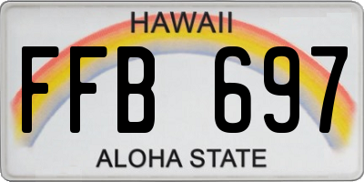 HI license plate FFB697