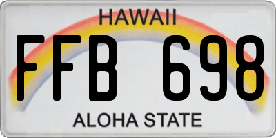 HI license plate FFB698
