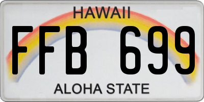 HI license plate FFB699