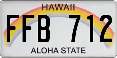 HI license plate FFB712