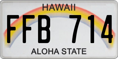 HI license plate FFB714