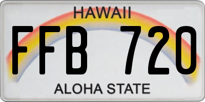 HI license plate FFB720