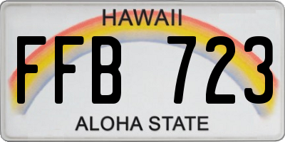 HI license plate FFB723