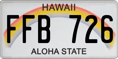 HI license plate FFB726