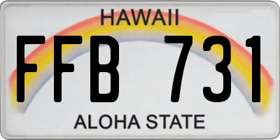 HI license plate FFB731