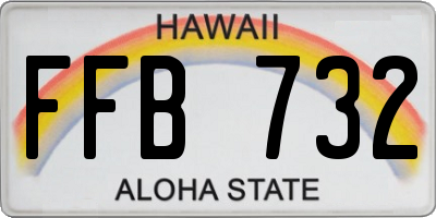 HI license plate FFB732
