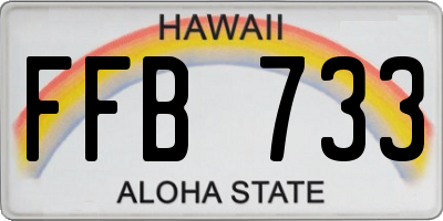 HI license plate FFB733