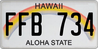 HI license plate FFB734
