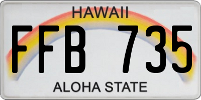 HI license plate FFB735