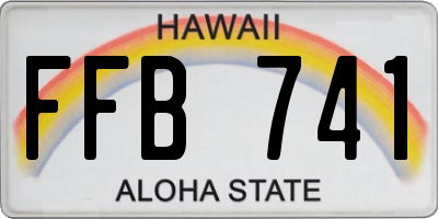HI license plate FFB741