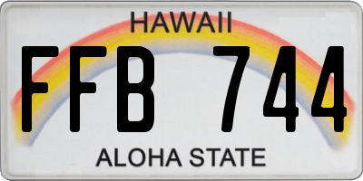 HI license plate FFB744
