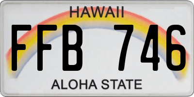 HI license plate FFB746